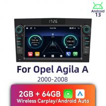 2 Din Android Radio 7 "Schermo Wireless Carplay Autoradio Multimediale per Opel Agila A 2000-2008 Unità principale Stereo GPS WIFI BT