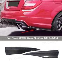 Per W204 vera fibra di carbonio paraurti posteriore Lip Splitter grembiuli per Benz W204 C63 AMG 2012-2014 paraurti Splitter Flaps Car StylingFRP