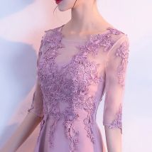 2026 Autumn New Choral Dress Women's V-neck Slim Long Sleeve Elegant Long Style Annual Meeting Host Dress Elegant Light Dress