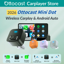 Ottocast Express Mini Dot Kabelloser Carplay-Adapter Android Auto Dongle Kabelgebunden zu Kabellos WiFi 6 Plug & Play für Audi Kia