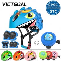 VICTGOAL Kinder Fahrradhelm Set Kinder Sport Sicherheit Radfahren Schutz Knie Ellenbogen Pads Schutz Ausrüstung für Balance Bike Skateboard