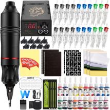 Professionelles Rotary Tattoo Machine Pen Set mit Tattoo-Netzteil, Patronennadel für Anfänger, Permanent Make-up, Körperkunst