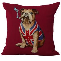 Cozy cushion cover American & British Flags Pet Dog printed Personality Throw Pillow Case home decorative pillows square 45x45cm