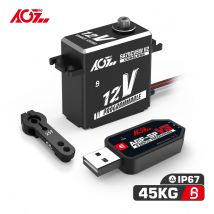 Agfrc sa75cvsw 45kg wasserdicht 3s 12v programmier bar kernlos digital smart rc servo für rc auto crawler autos boot buggy