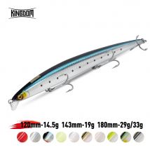 Kingdom Long Casting Fishing Lure 14.5g 19g 29g Floating Slow Sinking Minnow Wobbler Artificial Hard Bait Jerkbaits Seabass Pike