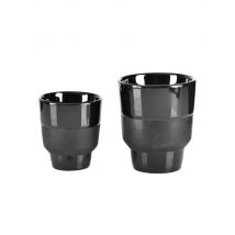 Barista Couple Coffee Cup 80/160ml Ins-style Espresso Kettle Ceramics Creative Couple Tea Water Mug Black Glaze Container