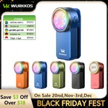 Latarka kieszonkowa Wurkkos HD03 680LM USB C, ładowalna, z regulacją ogniskówki i światła powodziowego, przenośna latarka EDC RGB z magnesem i klipsem do roweru.