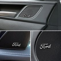 4PCS Car Audio Decorate 3D Aluminum Badge Emblem Sticker For Ford Fiesta EcoSport ESCORT focus 1 focus 3 focus 2 Car Accessories