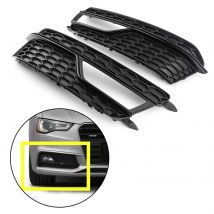 Areyourshop coppia fendinebbia anteriore nero Trim griglie Grill per AUDI A5 S-Line S5 2013 2014 2015 2016