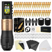 Ambition C3 Kit Wireless Tattoo Machine Pen 7 Adjustable Stroke 1600mAh Battery Coreless Motor Makeup Microplasty Pen For Tattoo