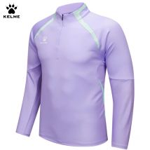 Kelme Men's Sweatshirt 2024 Winter Running Sports Sweatshirt Half Zipper Long Sleeve Football Training Hoodie