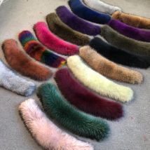 Große Größe Echtpelz Kragen frauen Natürliche Waschbären Pelz Kragen Pelz Schals Winter Warm Neck Cap Streifen Weibliche Bunte Pelz kragen