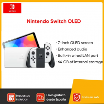 Nintendo Switch Modello OLED Schermo da 7 pollici Maniglia Joy‐Con Console audio regolabile