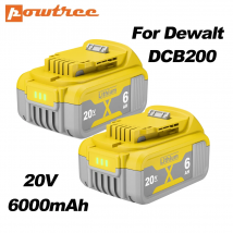 Powtree-batería para herramienta eléctrica Dewalt, 4000/6000mAh, 18V/20V, para DCB180, DCB181, DCB182, DCB201, DCB201-2, DCB200, DCB200-2