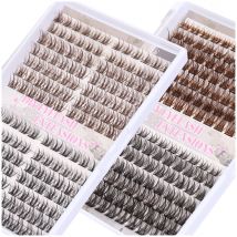 Brown 30D Cluster DIY Eyelashes Individual Volume False Eyelash Brown And Black Colored Cluster False Lashes 40D Cluster Makeup