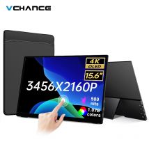 Monitor portátil con pantalla táctil OLED 4K de 15,6 pulgadas, USB-C de 500Nit, Compatible con HDMI, pantalla externa para juegos 16:10 para Xbox Switch y portátil