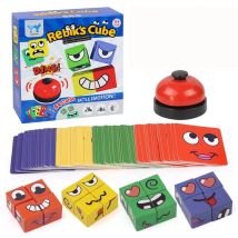 Kinder Gesicht Ändern Ausdruck Puzzle Bausteine Montessori Cube Tisch Spiel Spielzeug Frühen Pädagogisches Spielzeug für Kinder Geschenke