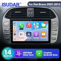 Autoradio Android 14 da 9 Pollici Isudar per Fiat Bravo 2007-2012, Carplay, Android Auto, Lettore Multimediale, Stereo, Telecamera, GPS, AI, Non 2din