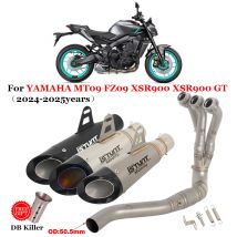 Slip On For YAMAHA MT09 MT 09 FZ09 FZ 09 XSR900 XSR 900 GT 2024 2025 Motorcycle Exhaust System Front Link Pipe With Muffler Moto
