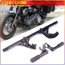 Motorrad Vorne Hinten Autobahn Passagier Peg Crash Bars Motor Schutz Stoßstange Für Harley Low Rider ST S Street Bob Fat Bob Softail