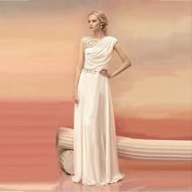 Qualität Abendkleider Braut Prinzessin Bankett Spitze Chiffon Prom Kleid Griechischen Göttin Elegante Backless Plus Größe Formale Kleider