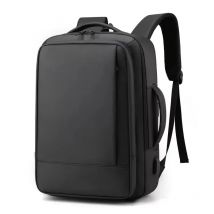 Klassischer, wasserdichter Laptop-Rucksack für Herren mit großem Fassungsvermögen und erweiterbarem USB-Anschluss, Reise- und Business-Schultasche