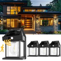 Lampada da parete solare al tungsteno Illuminazione da giardino a LED impermeabile per esterni Bianco caldo Accensione/spegnimento automatico Facile installazione Ecologico per patio