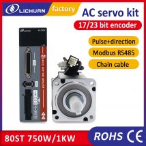 Lichuan-Fabrik verkaufen A5 750 W Servomotor und 1 kW Servomotor mit Treiber-Modbus-Servokit 80ST 3000 U/min für Roboterarm