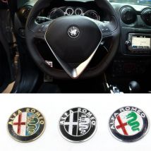 1Pc 40mm Volante Dell'automobile Logo Distintivo Adesivo per Alfa Romeo Mito Giulia Giulietta 147 156 166 159 Stelvio Sportiva 4C 8C GT