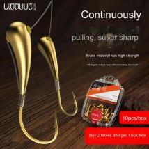 LINNHUE Chaotian Hook Authentic 45-degree Wild Fishing Traditional Grass Fishing Cave specializes in crucian hook in winter