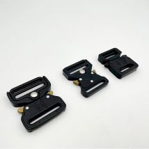 20 50mm Set di fibbie tattiche a sgancio rapido in metallo Set di clip da cintura maschile in metallo automatico Fibbia da uomo regolabile per borse da zaino
