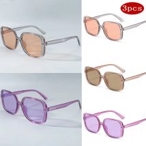 3 stücke Klassische Übergroßen Quadratischen Frauen Sonnenbrille Neue Mode Damen Retro Bunte Rahmen Schatten Vintage Weibliche Sonnenbrille UV