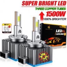 Żarówki LED CANBUS do reflektorów D1S D3S D2S 1500W Super Jasne D4S D1R D3R D2R D4R D8S Xenonowe Światła Samochodowe 6000K Lampy Samochodowe