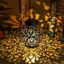 Outdoor Garten Solar Licht Eisen Kunst hängen Licht hohl LED Landschaft Licht Garten Dekoration Projektion Licht wasserdicht