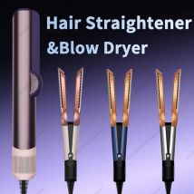 Piastra per capelli professionale 2 IN 1 e asciugacapelli Heat-Up Iron piatto per capelli Ferro agli ioni negativi Strumento per lo styling di lunga durata