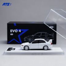 ATS 1:64 EVO4 White Painting Simulation Alloy Car Model for Hobby&Display*Gift
