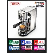 HiBREW 20Bar Semi Automatic Espresso Coffee Machine Temperature Adjustable Cold/Hot Super Slim Coffee Maker Cappuccino H10B