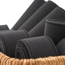 1/2/3/4M 10-80mm Fascia elastica nera Elastici in nylon al metro Abbigliamento Cucito Cavo elastico Cintura Primavera Tessitura Nastro Forniture