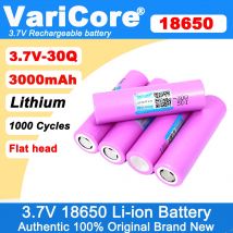 VariCore New 30Q 18650 3000mAh Lithium Rechargeable Battery 3.6V discharge 20A, dedicated batteries For Flashlight us