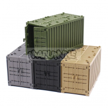 Marumine MOC Militär Container Boxen Ziegel Zubehör Armee Szene Baustein Teile Versand DIY Transport Fall Modell Kit