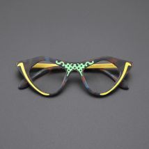 Farbe Nische literarische Brillengestell Herren- und Damenmode Design Cat-Eye Persönlichkeit Retro optische verschreibungspflichtige Myopiebrille