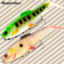 Przynęty miękkie Magnisher Quality, 10 cm/13,5 cm, silikonowe przynęty wędkarskie z ogonkiem typu T, z haczykiem, miękkie przynęty typu wobler, robaki do połowu okoni i pstrągów.