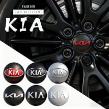 4Pcs 3D Car Wheel Hub Center Metal Decals Sticker Accessories For KIA EV6 Stinger RIO Sorento Picanto Ceed Borrego Syros K4 K5
