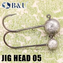 B&U 3/0 4/0 High-Strength Lead Jig Head Hooks for Soft Lures, 5/7/10/14/21g Freshwater/Saltwater Fishing Hooks for Bass, Pike