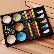Im Angebot! Kreatives japanisches Geschirr, Keramikgeschirr, Sushi-Geschirr, chinesisches Wind-Sushi-Set mit Geschenkbox