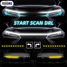 Striscia luminosa decorativa per cofano auto a LED Scansione di avvio Luce ambientale dinamica Luce di marcia diurna per auto DRL con indicatore di direzione 12V