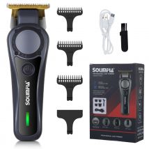 Solimpia Elektrischer Haarschneider für Männer, Edelstahlklinge, USB-Aufladung, Haarschneider, Pflegeset