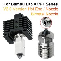 Hotend Für Bambu Lab p1p X1C P1S X1 V2.0 Upgrade Hot end Kit Druckkopf Bimetall Düse 3D druck teile für bambulab