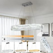 Lampadario a sospensione ovale a led Lampadario moderno per isola da cucina Lampada da soffitto a sospensione Tavolo da pranzo Soggiorno Decorazioni in cristallo Lutre Fixtur