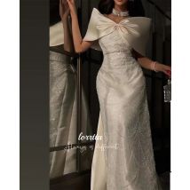Lorrtta Flower Decoration Party Dress Evening Grace White Wedding Dresses for Parties Ball Gowns Robe Customized فساتين سهرة